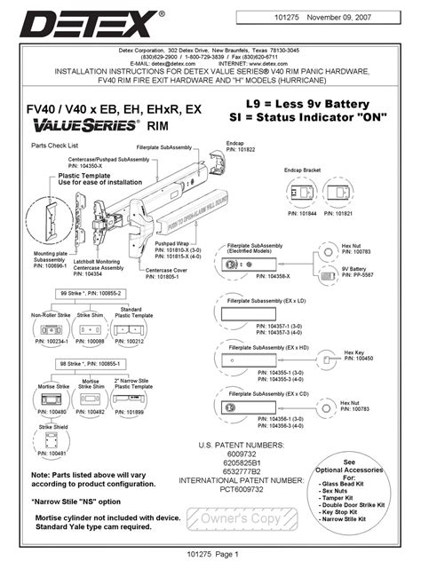 detex v40xw installation instructions